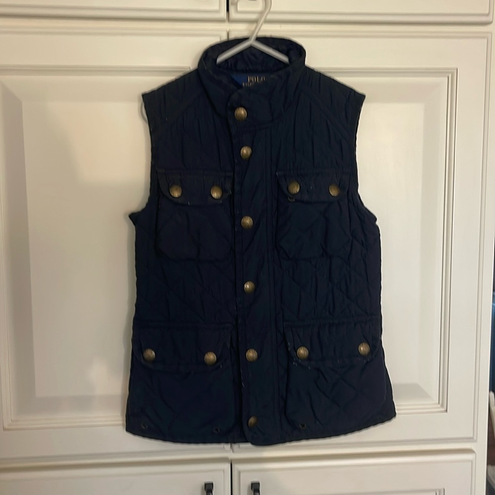 Kids quilted polo vest